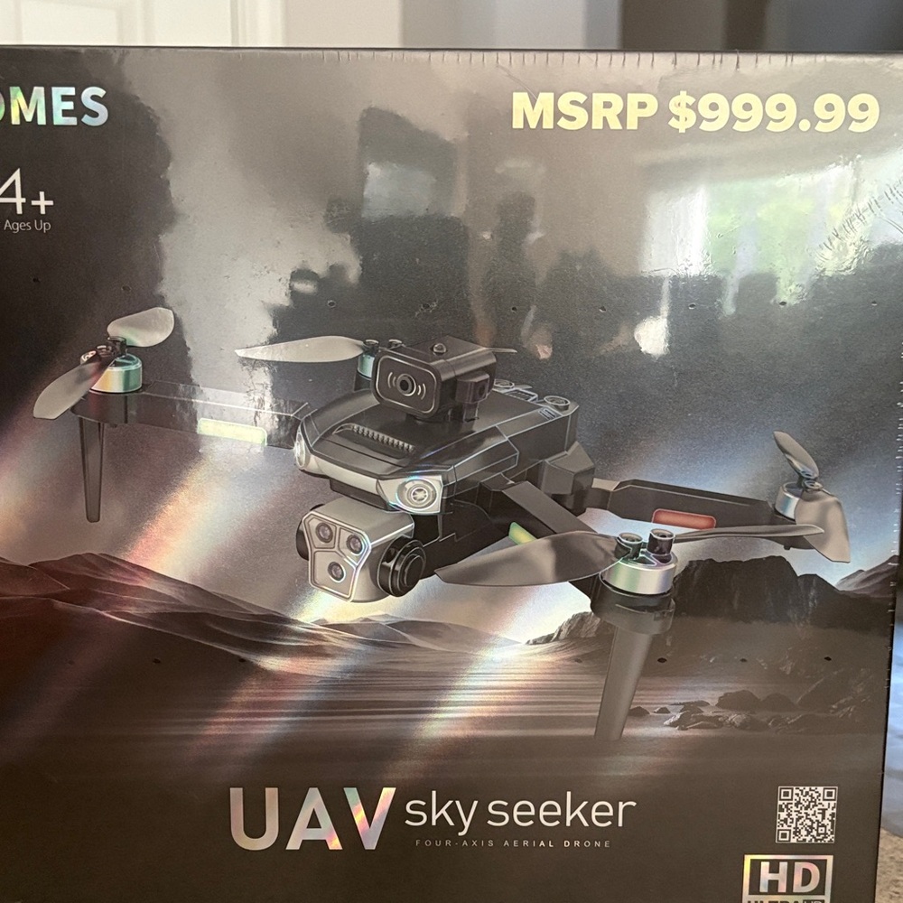 UAV Sky Seeker Drone - Black/Gray with Metallic Accents